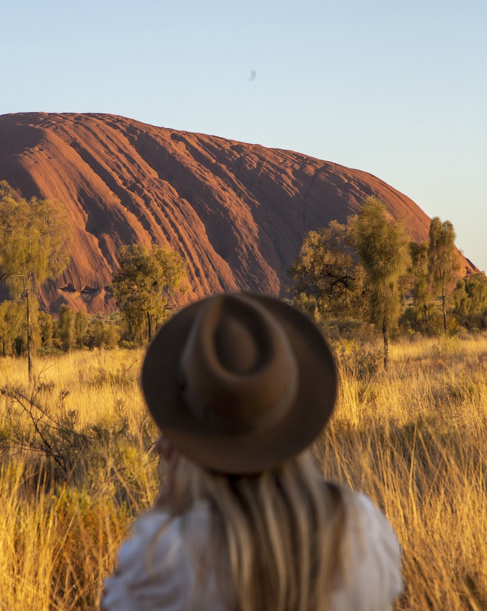 Uluru en Australie, coucher du soleil